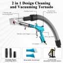 GOCCIDA 2IN1 Car Interior Detailing Air Blow Gun & vacuum Gun with Adjustable Air Flow Nozzle,Cleaning Gun Quickly Blasts Dirt and Dust from Surface Works with Air Compressor(Upgrade Rotate Tube) Blue