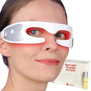 Red Light Therapy for Eyes, 3 Modes Red Light Therapy Device for Eye Bag, Reducing Dark Circles and Puffiness, Eye Wrinkles, Smoothing Fine Lines, 10 Min Daily Use, Rechargeable