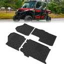 SAUTVS Front Rear TPE Floor Mats for Kawasaki Ridge Crew 4 Door 2025 2026 | 4PCS Waterproof, Non-Slip, 3D Extended Edge, Easy To Clean, All-Weather Liners Floor Protector for Kawasaki Ridge Crew 2025+