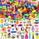 200 Pcs Prefilled Easter Eggs with Toys Inside,Easter Basket Stuffers,Surprise Easter Egg Fillers,Easter Toys Bulk,Easter Egg Hunt,Prizes Classroom Events,Easter Gifts,Eggs Fillers,Easte Party Favors