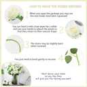 50PCS Artificial Silk Roses Flowers Realistic Fake Roses in Bulk & Bouquet Long Stem White Rose for Wedding Centerpieces, Home Decor, Floral Arrangements, Party Decoration (White)