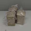 Uxcell 3pcs Square Tin Can, 150mm Metal Empty Storage Container Organizer Candle Jar with Lid for Treats Gifts Favors Loose Tea Coffee Crafts Cookies, Gold