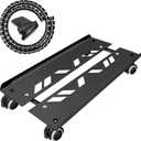 Seloom Computer Tower Stand, Adjustable PC Stand, Heavy-Duty Mobile CPU Tower Holder with Rolling Caster Wheels, Fits Most Gaming Desk Floor