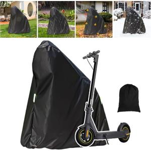 Electric Scooter Cover, Universal Scooter Cover, Waterproof Sun, Tear Proof Night Reflective and Lock-Holes&Storage Bag for With Seat or Without Foldable Kick Scooter(Without Seat, 47"(L)x45"(H))
