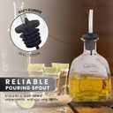 Esatto 6 Pack Metal Pourer Spouts for Oversized Bottles, Includes 6 Dust Caps to Protect from Dirt & Debris, Pour Spouts for Bottles, Liquor Bottle Pourers for Alcohol & Olive Oil