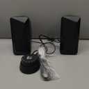 SOULION C30 Computer Speakers, USB Powered & 3.5 mm AUX Bluetooth Speakers for Desktop Monitor, LED Flame Lights & Easy-Control Pod, Gaming Speakers for Laptop Tablet Phone - Black