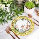 2 x 50Pcs Woodland Animal Paper Plate Forest Animals Disposable Plates 9 & 7 Inch Baby Shower Scalloped Dinner Dessert Plates for Birthday Supplies