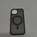 SUPFINE Magnetic for iPhone 15 Case (Compatible with MagSafe) (Military Grade Drop Protection) Translucent Matte Shockproof Phone Cover, Black