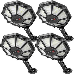 OKPRO Solar Lights Outdoor 6500K Street Flood Light with Motion Sensor, 2000-4P