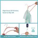 Tonswachic Baby Velvet Hangers 30 Pack - 11 Inch Non Slip Felt Kids Hanger for Newborn Clothes - Ultra Thin Space-Saving Infant Hangers for Toddler Kids' Closet with 10 Hanger Clips - Pink