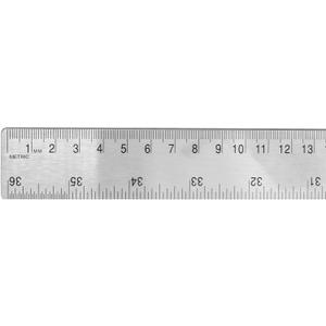 Pacific Arc Stainless Steel 36 Inch Metal Ruler Non-Slip Cork Back, with Inch and Metric Graduations