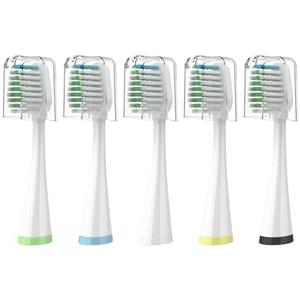 Replacement Brush Heads for Smile Bright Platinum Sonic Electric Toothbrush, Soft Bristles, 5-Pack, with Covers