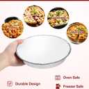 50 Pack 9 Inch Round Aluminum Pans with Cardboard Lids - Disposable Tin Foil Pans, Food Containers for Cake Baking, Cooking, Reheating, Roasting, Storage