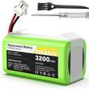 14.4v Vacuum Robot Battery Replacement: for Eufy Robovac 11S 11 30C 30 25C 15C 15T G30 G20-3200mAh Vacuum Batteries for Ecovacs Deebot N79 N79w N79w DN622, Shark Ion Rv750, Goovi, Amarey, Coredy Etc