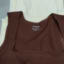 OLCHEE Womens 3 Pack Crop Tank Tops Seamless Ribbed Square Neck Tapered Shoulder Strap Sleeveless Workout Top Summer Shirts, M