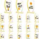 Treela 18 Pcs Employee Appreciation Awards Gifts Bulk Small Acrylic Trophies Mini Thank You Plaque Gifts for Recognition Adults Students Classroom Office Graduation Decoration(Gold,Oval)
