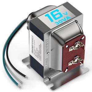 16V 30VA Doorbell Transformer for Ring Video Doorbells, Compatible with Ring, Nest Hello, Wyze and Eufy Video Doorbells, Power Supply for Nest, Ecobee, Sensi and Honeywell Thermostat
