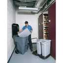Rubbermaid Commercial Products Brute Rollout Trash Can, Gray, 65-Gallon