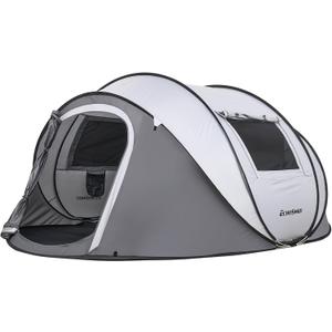 EchoSmile Pop Up Camping Tent, 4 Person Easy Setup Tent, Water Resistant Dome, Portable with Carry Bag