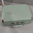 Record Player 3 Speed Bluetooth Portable Suitcase, Vinyl Phonograph with Built-in Bass & Speakers, Belt-Driven LP Player Support AUX-in RCA Line Out Headphone Jack, Green