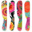 French Bull 6" Melamine Butter Spreader 4-Piece Set-Designer Fun Vibrant Colorful Knives for Cream Cheese, Jam, Jelly, Mayo, Frosting, Sandwich-Shatterproof BPA Free Dishwasher Safe, 6-inch, Floral, Pack of 16