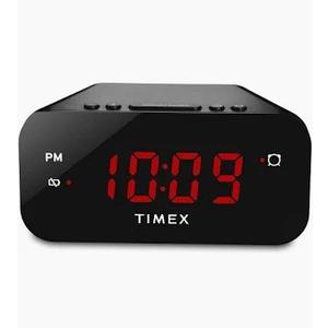 Timex Alarm Clock with Large Display, Includes 120V Power Adapter – Black (T121B)