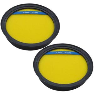 EZ SPARES Relacemen for Eureka DCF25 DCF-25 Filter,Eureka Part 67600.Fits SuctionSeal (AS1100 Series) Endeavor NLS (5400 Series), Nimble EL8600 Series(2PCS) (Yellow)