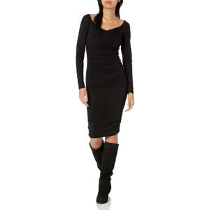 Velvet by Graham & Spencer Women's Tori Ruched Off The Shoulder Dress (Black, M)