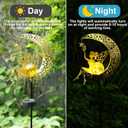ZKLiLi Solar Lights Garden Decorations,Moon Fairy Light,Solar Statues Outdoor Decor,Warm LED Light for Pathway Lawn Patio Courtyard Gifts for Mom Grandma Women