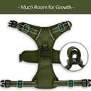 PoyPet No Pull Dog Harness, No Choke Reflective Dog Vest, Adjustable Pet Harnesses with Easy Control Padded Handle for  Dogs(Military Green,XS)