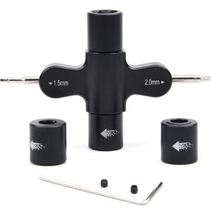 YoungRC RC Quick Release Wrench Tool M3 M5 Wrench Multifunctional Quick Release Propeller Motor Wrench Tool 1.5mm/2mm Screwdriver with Built in Bearing Tool for RC Drone FPV Racing