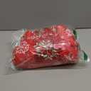 Smiry Snowflake Round Picnic Tablecloth, Wipeable Flannel Backed Vinyl Tablecloths for 45" - 56" Tables, Waterproof Elastic Fitted Table Covers for Camping, Indoor, Outdoor, Christmas Red & White