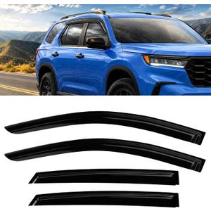 Window Rain Guards fit 2009-2015 Honda Pilot 4PC Window Visors Vent Shade Deflector