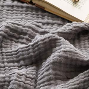 EMME Muslin Grey Twin Blanket 100% Cotton Bed Blankets for Adults and Baby 60"x80" Lightweight Soft Breathable All Season Solid Pre-Washed Gauze, Grey