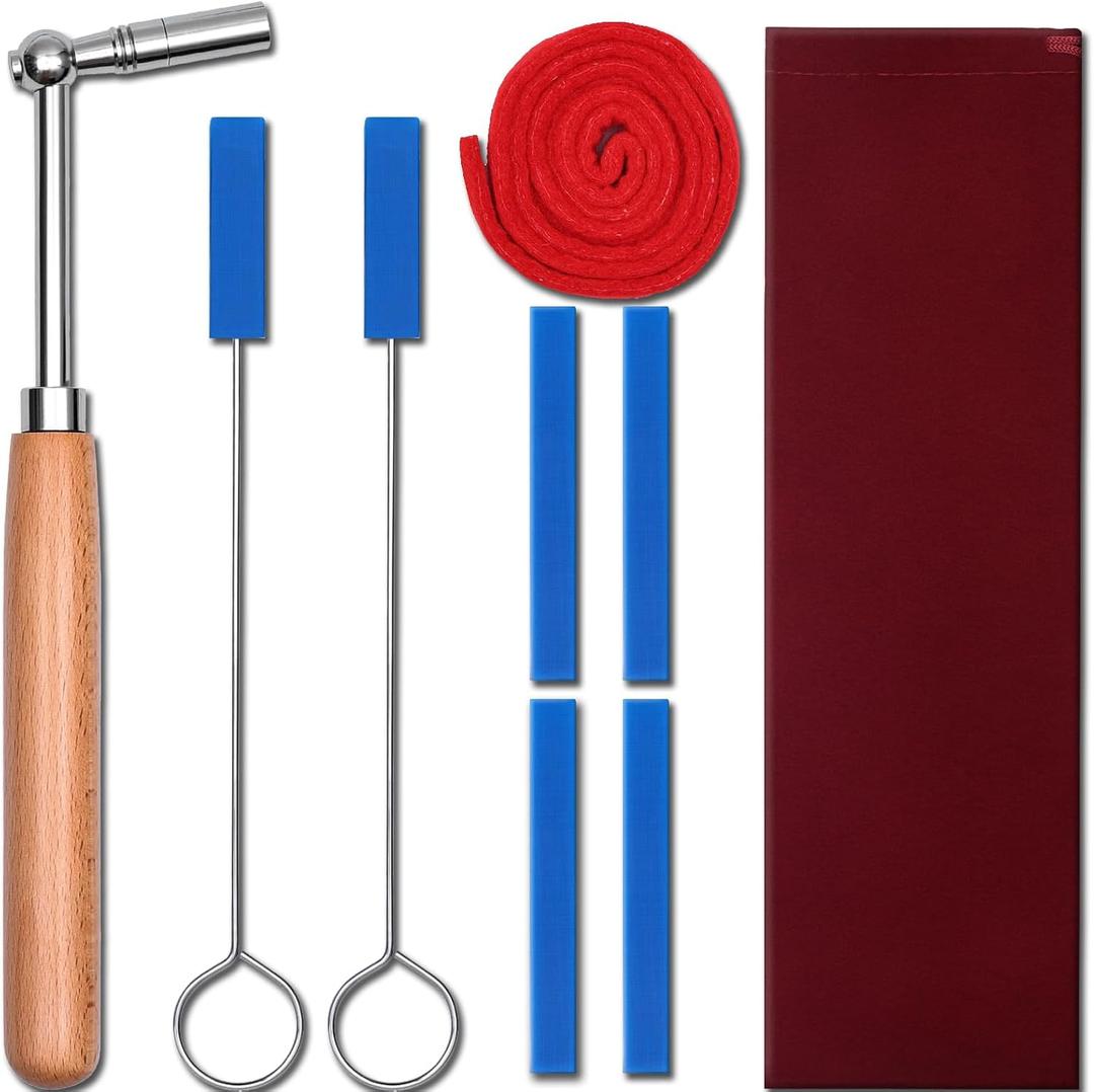 Professional Piano Tuning Kit, 9 PCS Piano Tuner Wrench Hammer piano tuning Mute kit tools (9 Pack Set)
