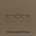 Indoi 4-Light Bathroom Light Fixtures, Brushed Nickel Modern Vanity Lights Over Mirror with Clear Glass Globe Shade, Bathroom Wall Sconces for Mirror Kitchen Living Room Hallway Cabinet Bedroom Porch