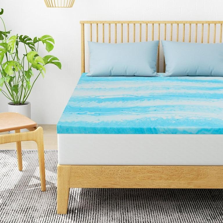 Aidoly Mattress Topper Twin, 2 inch Soft Memory Foam Cooling Gel Mattress Topper