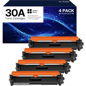 30A CF230A Toner Cartridge Replacement for HP 30A CF230A 30X CF230X Compatible for Laserjet Pro MFP M227fdn M227fdw M227sdn M203d M203dn M203dw Printer(Black,4-Pack)