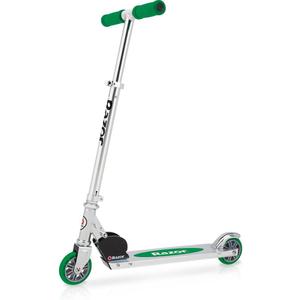 Razor A Kick Scooter for Kids - Lightweight, Foldable, Aluminum Frame, and Adjustable Handlebars (Green)