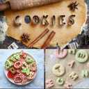3 Inch Alphabet Letter Cookie Cutter Set 26 Pcs Large DIY Stainless Steel Cookie Cutter Baking Molds Set,for Biscuits,Cookie,Fondant,Dough,Fruitfor Birthday wedding Halloween Christmas family Party