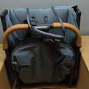 UPPAbaby Minu V3 Travel Stroller | Lightweight + Compact Design | One-Hand Fold + Unfold | from Birth + Overhead Compatible | Dillan (Stone Blue/Carbon Frame/Sand Leather)