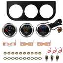 Triple Gauge Kit Water/Fuel/Oil 2'' 52mm DC 12V Mechanical Triple Gauge Set Car Meter Auto Gauge Water Temp Oil Pressure Meter Fuel Meter 3 in 1 Car Meter Auto Gauge Kit