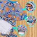 Dog Pajamas for Small Dogs, Winter Warm Dog Pjs Clothes Puppy Apparel for Cold Weather, Fleece Cute Paw Pattern Pet Onesies Jumpsuit for Dogs Puppy Cats Indoor Outdoor