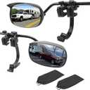 Universal Clip on Towing Mirrors Extensions for Towing, Side Mirror Extenders for Towing with Rain Proof, Convex Rearview Mirror, Tow Mirrors for Car Truck Trailer RV SUV, 2 Pack