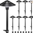 SUNVIE Low Voltage Pathway Lights Wired Path Light Outdoor 3W 1224V 3000K Waterproof Aluminum LED Landscape Lights with Connector for Garden Walkway Yard  ETL Listed Cord, 8 Pack