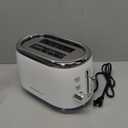 MELLERHOME Retro Toaster 2 Slice, 7 Browning Levels, 3 Functions (Reheat, Defrost, Cancel), Removable Crumb Tray, Under Base Cord Storage, White Toaster Kitchen Appliances