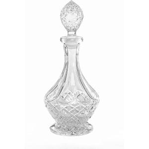 Amlong Crystal Lead-Free Crystal Liquor Decanter with Stopper, Round