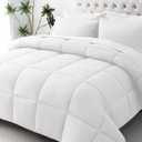 JOLLYVOGUE Queen Comforter Set, Ultra-Soft Bed in a Bag Queen Size 7 Pieces, Oeko-TEX Certified Bedding Set with Down Alternative Comforter, Sheets, Pillowcases & Shams, White