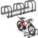 Ultrawall Bike Storage Rack for Garage, 3 Bikes Floor Bike Stand, Bicycle Parking Stand Rack for Indoor/Outdoor, Fit 22-28" Wheel Tire Width 2.1"