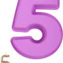 Ducodocu Large Silicone Number Cake Mould 3D Novelty Cake Pan DIY Baking Mold for Birthday Anniversary Number of 5